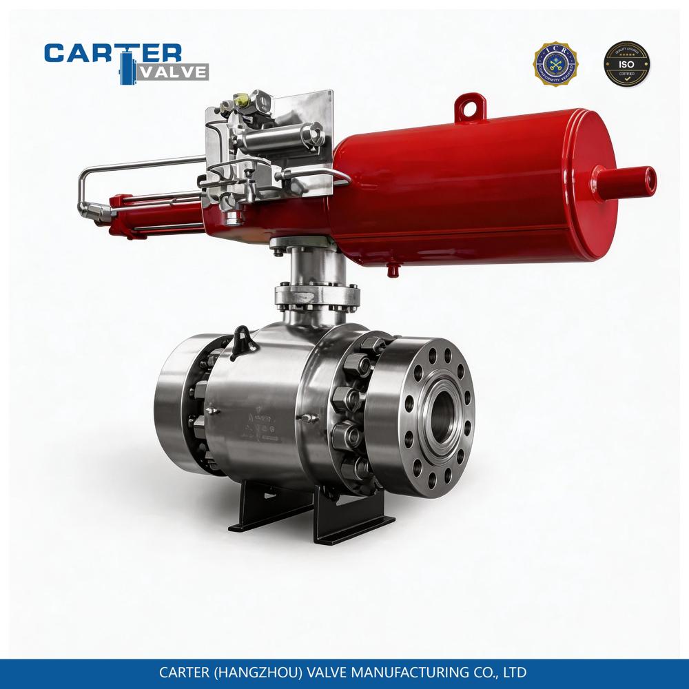 Pneumatic Ball Valve / Trunnion Mounted Ball Valve, Forged Steel, Flanged, Pneumatic Actuated, Trunnion Ball Structure, Oil/Gas, API
