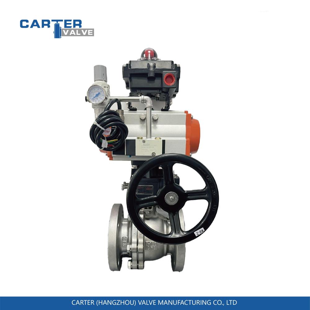 Pneumatic Ball Valve / Flanged Ball Valve, Stainless Steel, Flanged, Pneumatic Actuated, Floating Ball Structure, Water/Oil/Gas, API 6D Standard