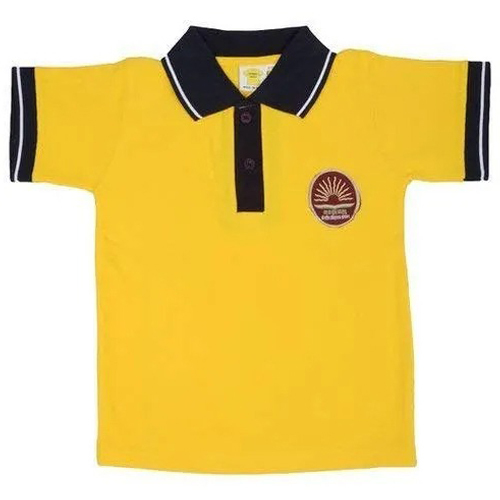 Half Sleeves Yellow School T-Shirt