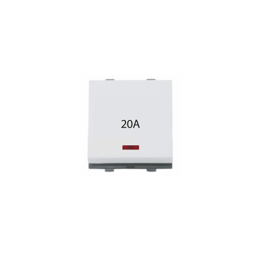 A-116 20A 1 Way Switches Indecator - Color: White