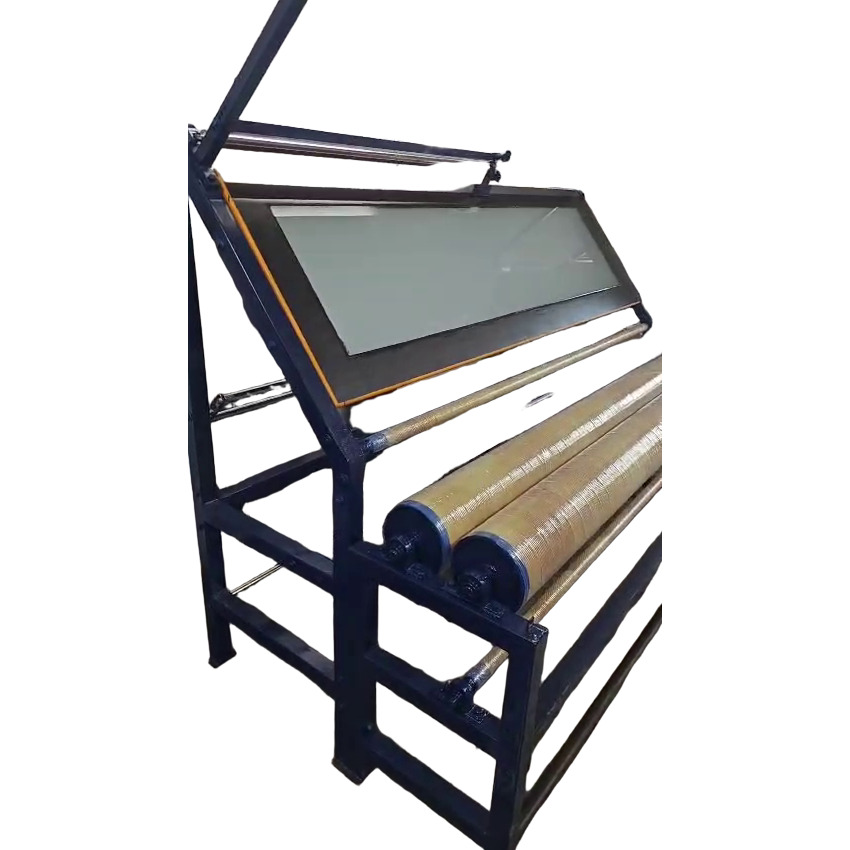 Fabric Inspection With Rolling Machine In Semi Wooden Board And Glass - Color: Customized