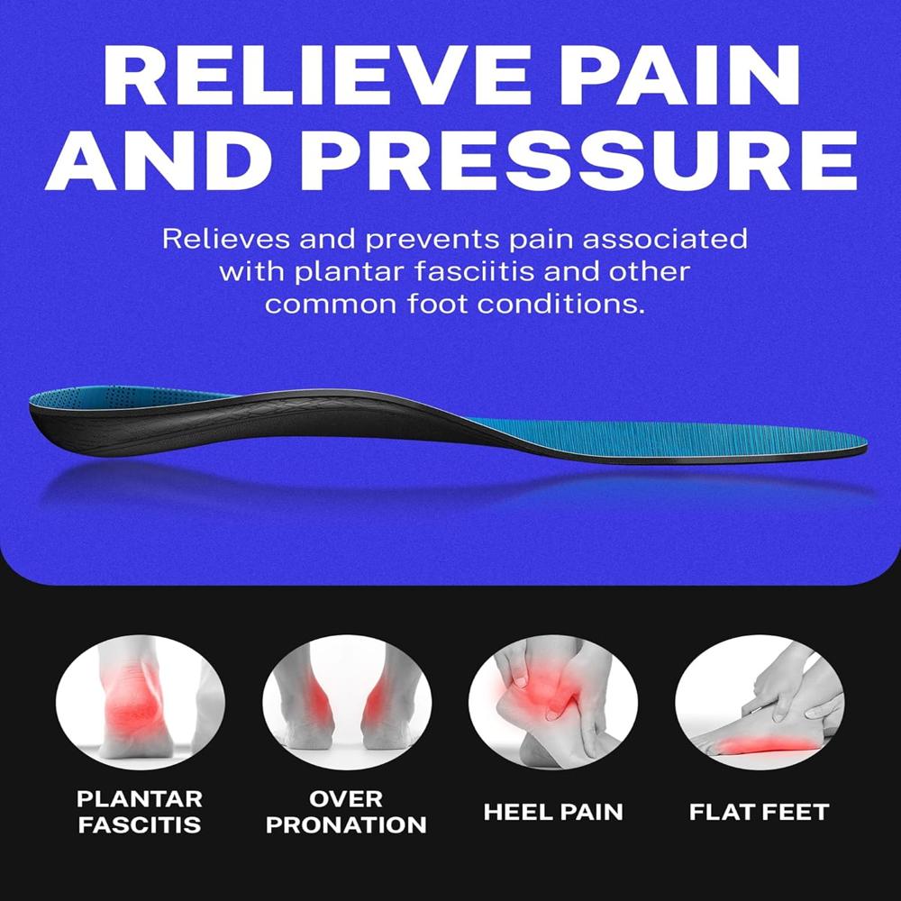 Insole With High Arch Blue - Color: Various Available