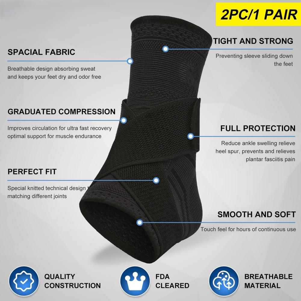Ankle Binder With Support Black