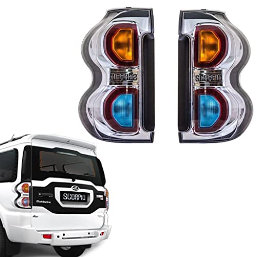 K D Taillight/backlight Set For Mahindra Scorpio Blue, Orange 2014-NOW