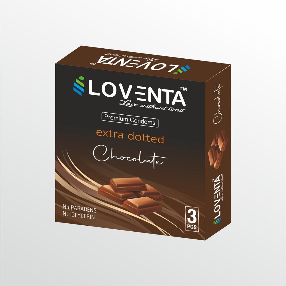 Dotted Condom - Flavor: Chocolate/ Strawberry/ Banana/ Jasmin /Vanilla.