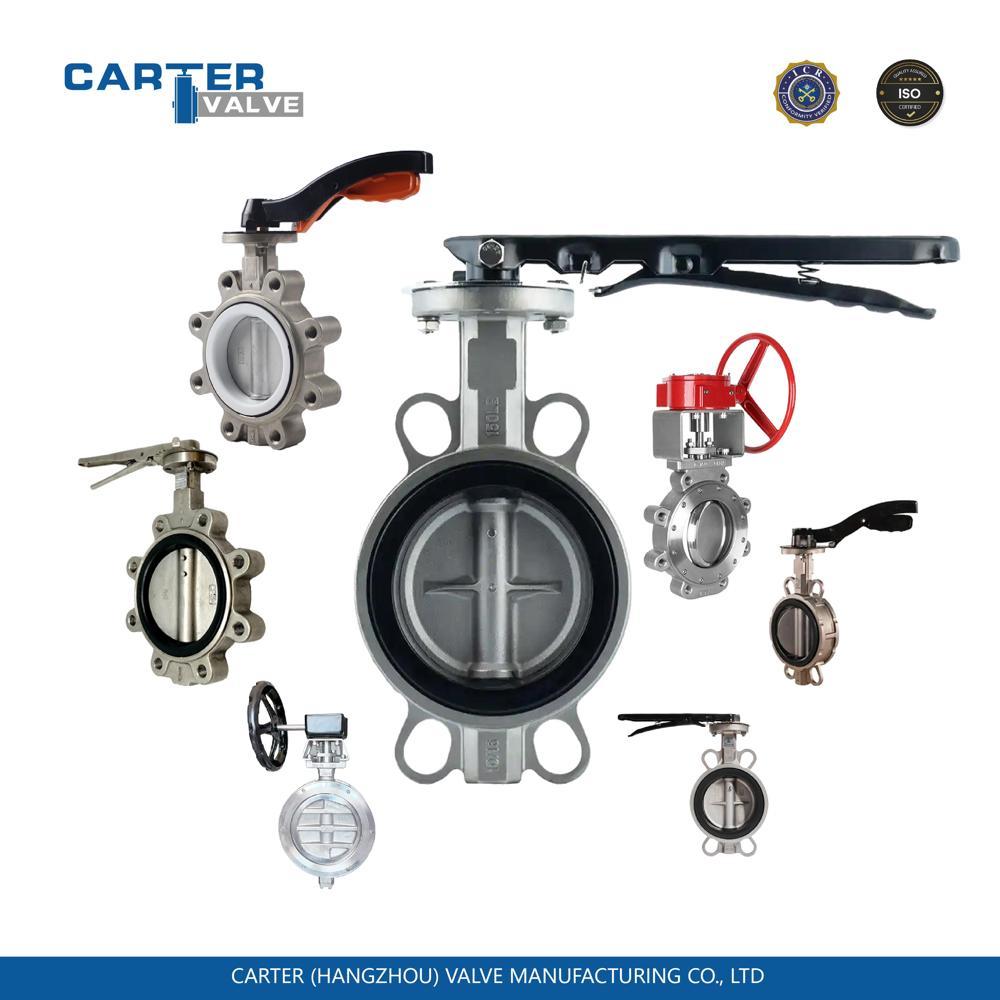 Butterfly Valve / Wafer Soft Seated Butterfly Valve, Stainless Steel / Cast Iron, Wafer, Manual Handle Operated, Soft Seal Slow Closing Structure, Water System, API 609 Standard
