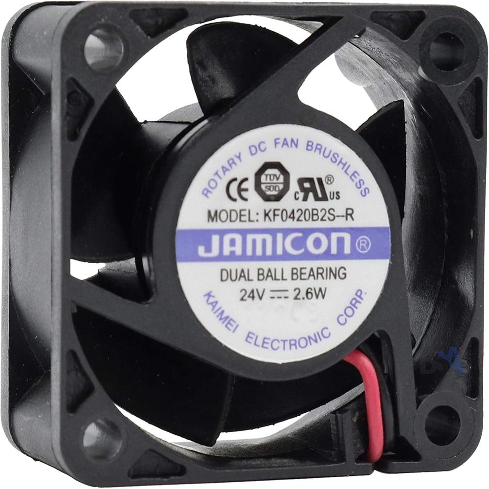 Jamicon Fan 4020mm KF0420B2S-R 24V DC 0.11A 2.6W Air Fan 40mm 4cm 2 Wires (+/-) Cooling