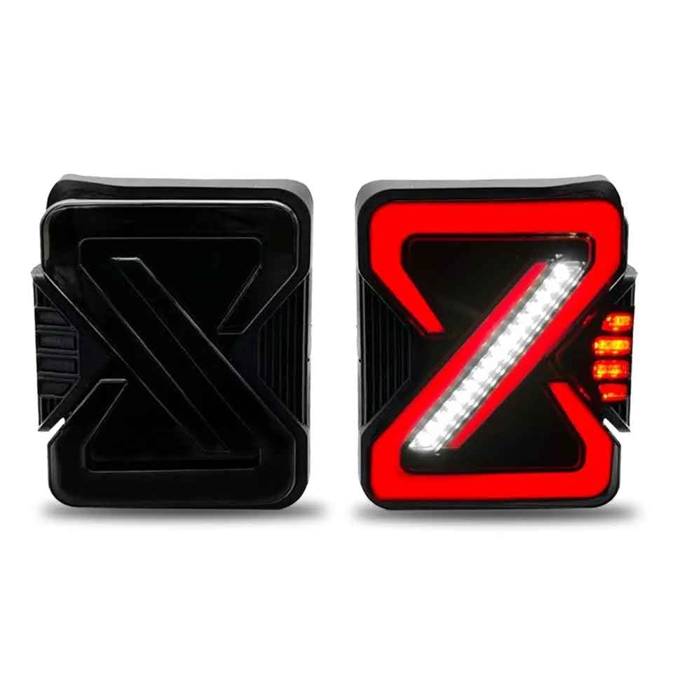 K D Smoky Black Led Taillight/backlight For Mahindra Thar Set 2020-now - Body Material: Plastic