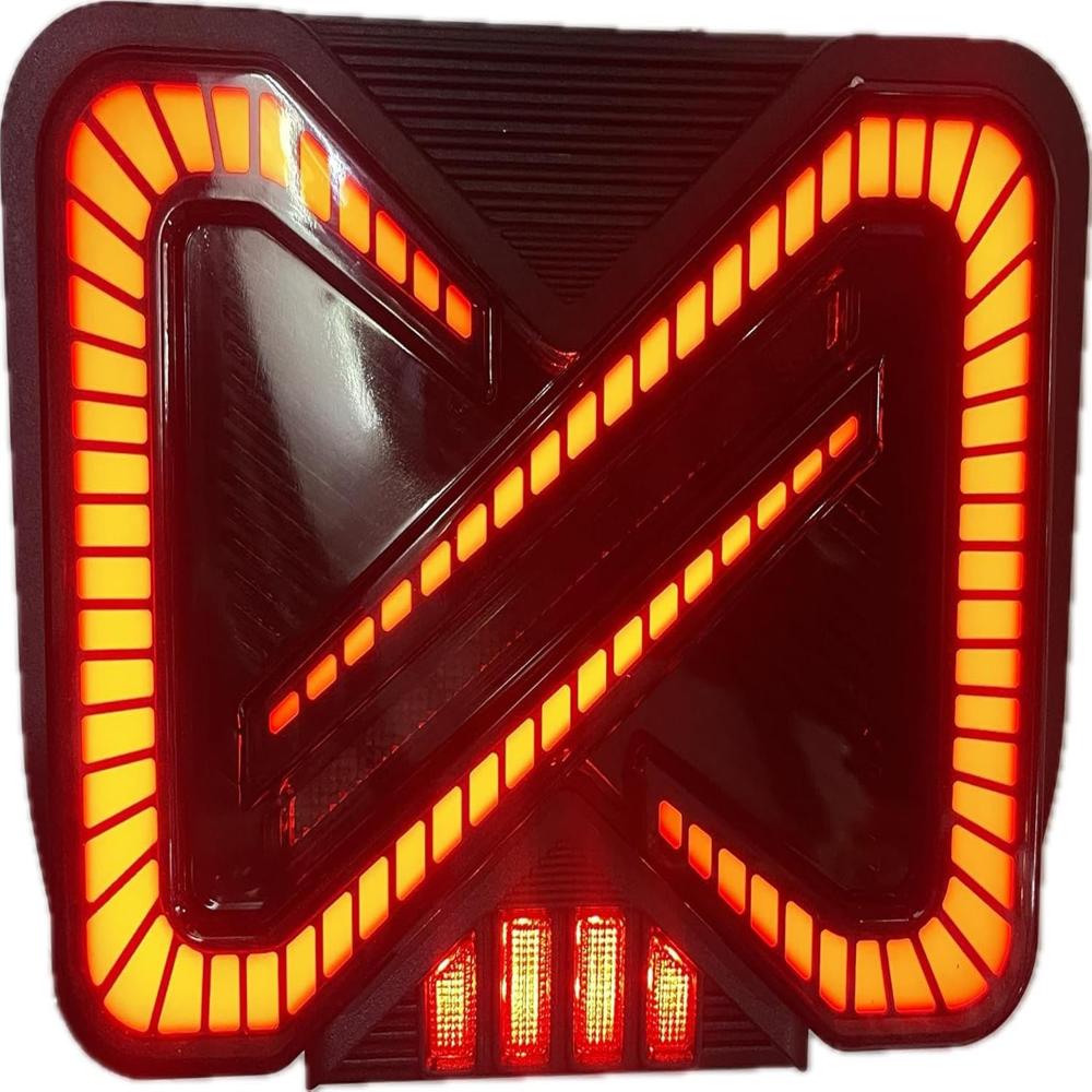K D Smoky Black Led Taillight/backlight For Mahindra Thar Set 2020-now - Body Material: Plastic