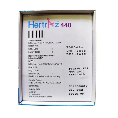 Hertraz 440 Mg Trastuzumab Injection - Dosage Form: As Per Suggestion