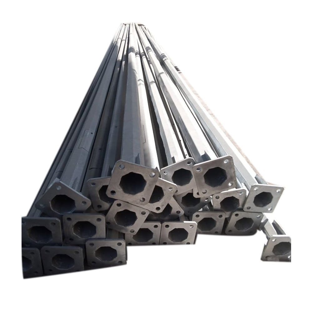 Street Light Octagonal Pole - Color: Silver
