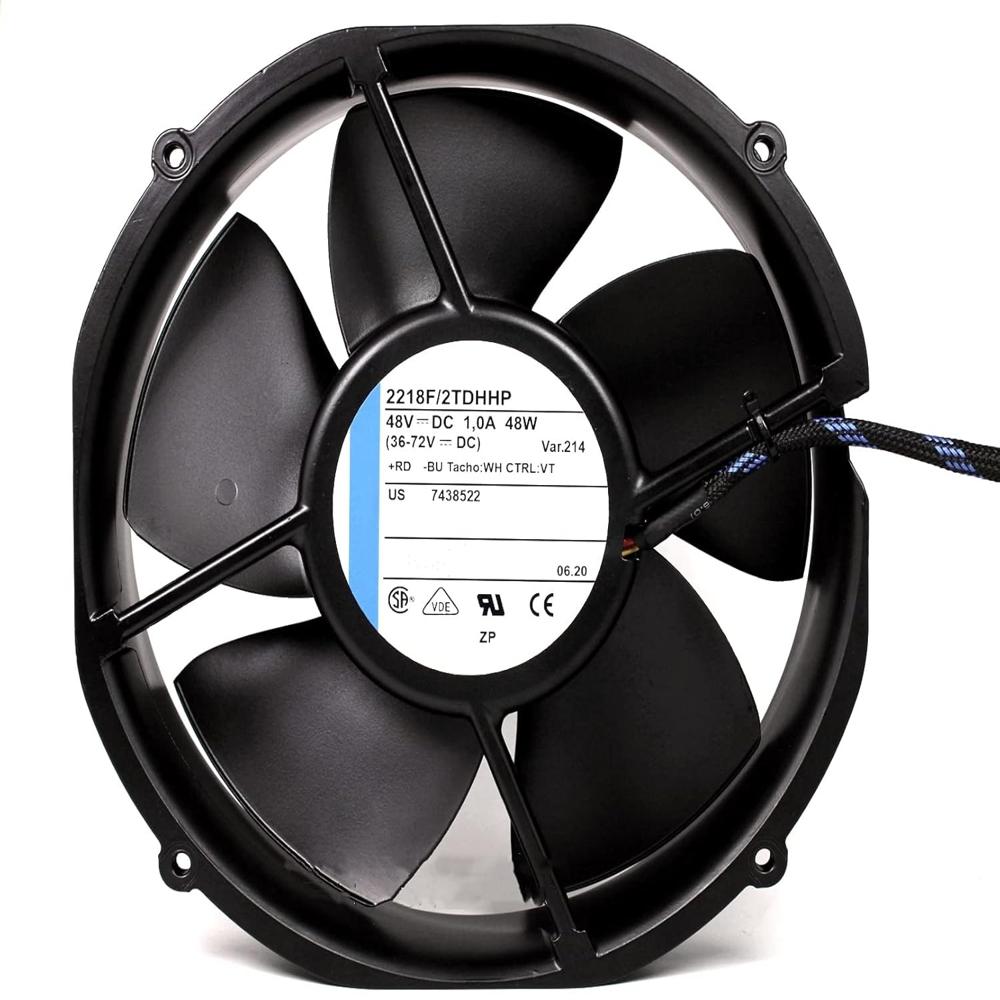 Ebm Papst 2218f/2tdhhp 200x200x50mm 20cm Dc48v 48w 1.0a 4-wire Axial Cooling Fan - Color: Black