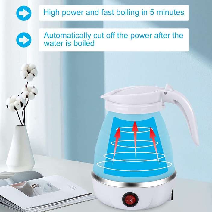Portable Silicon Foldable Kettle - Coating Type: Ceramic