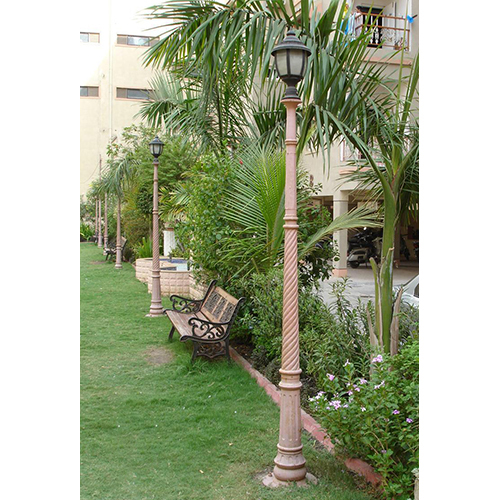 Garden Lighting Pole - Color: White
