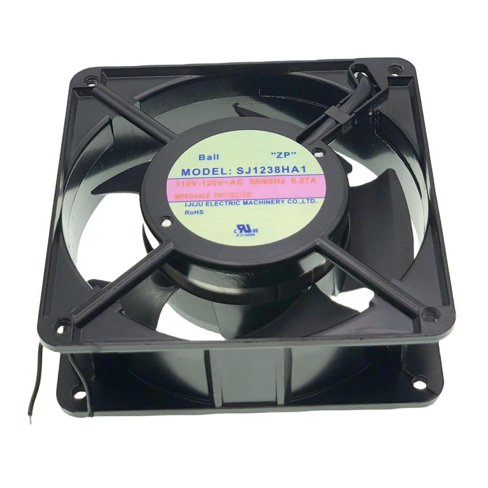 Suntronix Sj1238ha1 Axial Fan, Ac 110v~120v 0.27a 50-60hz,2-wire Ball Cabinet Cooling Fan Size:120x120x38mm. - Color: Black