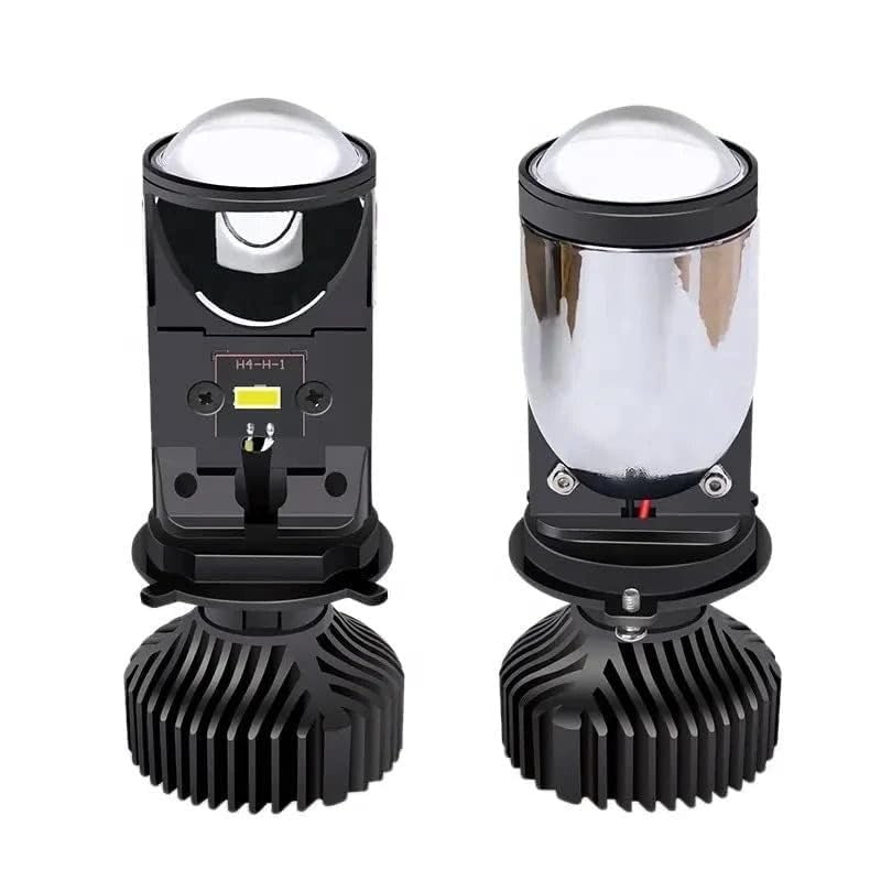 K D Y6 Projector Lens H4 White LED High/Low Beam Headlight Bulbs (universal)