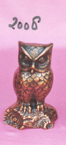 Copper Brown Brass Metal Owl