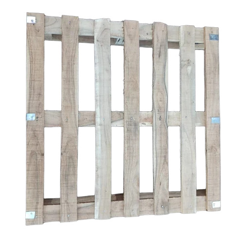 4X4 Feet Square Wooden Pallet - Color: Brown