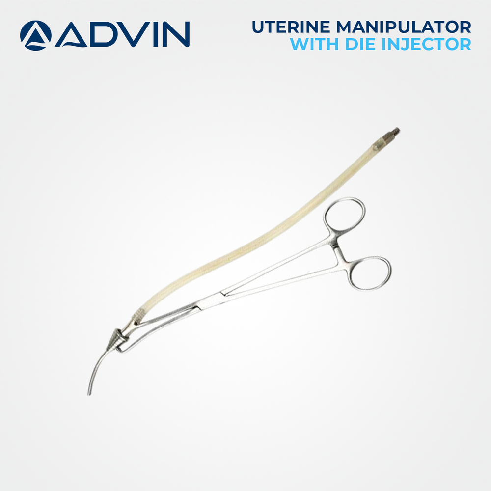 Uterine Manipulator With Die Injector - Manual Operation, Real-time Use | Durable, Highly Compatible, Flexible For Laparoscopic Hysterectomy