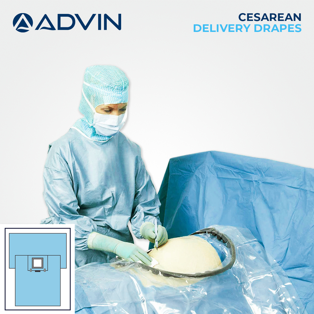 Manual Cesarean Delivery Drapes