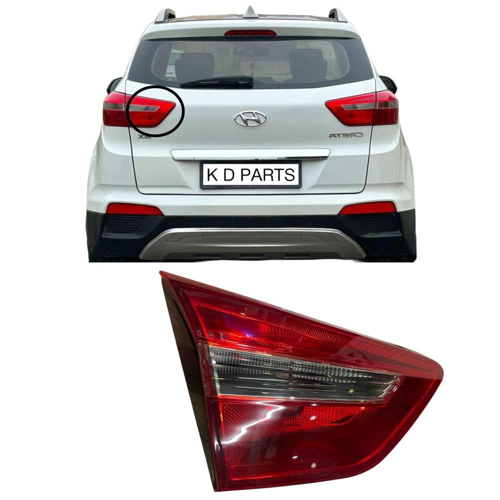 K D Taillight/dicky Light Assembly For Hyundai Creta Type 1 (Right & Left Side) 2015-2018 - Color: Red