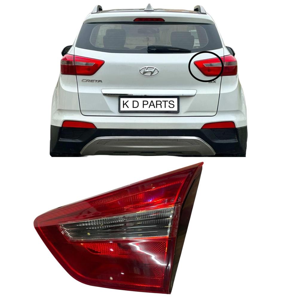 K D Taillight/dicky Light Assembly For Hyundai Creta Type 1 (Right & Left Side) 2015-2018 - Color: Red