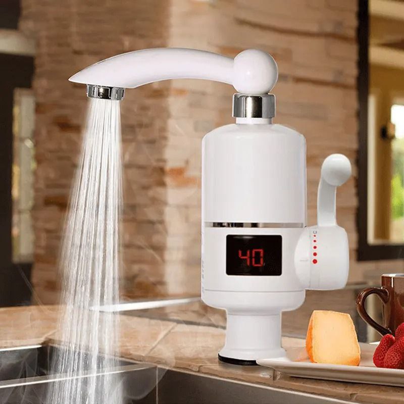 Instant Water Geyser Faucet - Color: White