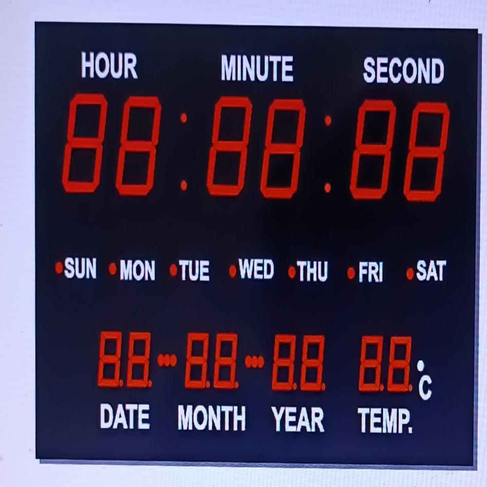 Calander Clock - Color: Red
