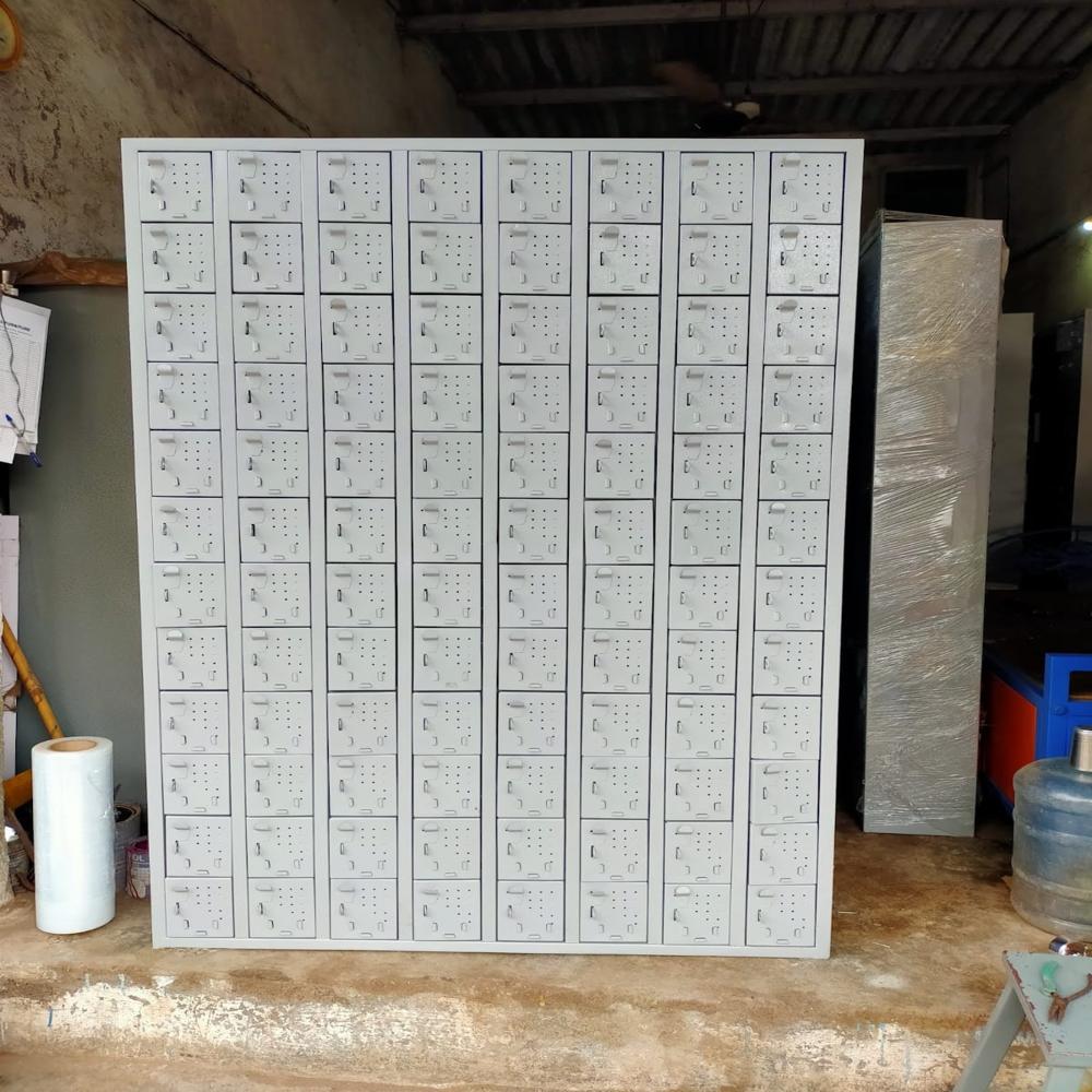 66 Door Mobile Phone Locker_rolex India Engineering - Color: White