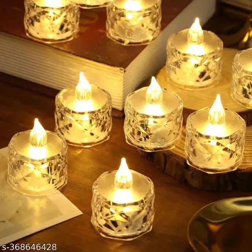 Crystal Candle Led Light - Color: Golden