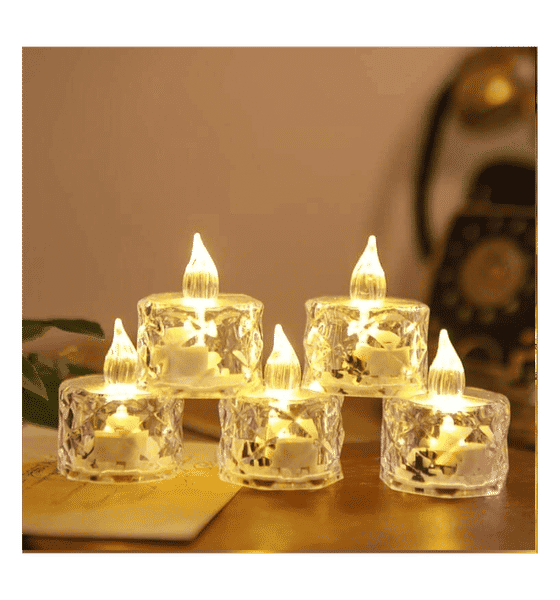 Crystal Candle Led Light - Color: Golden