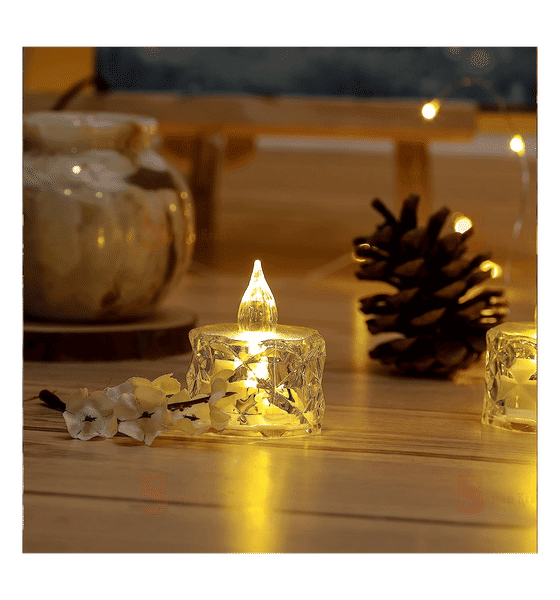 Crystal Candle Led Light - Color: Golden