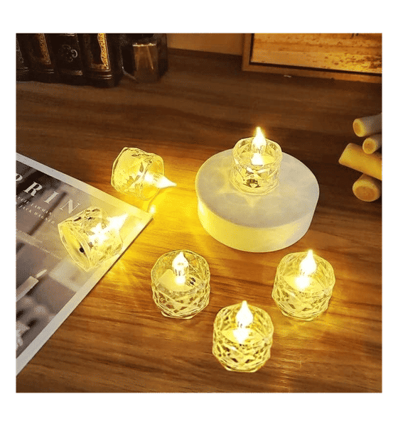 Crystal Candle Led Light - Color: Golden