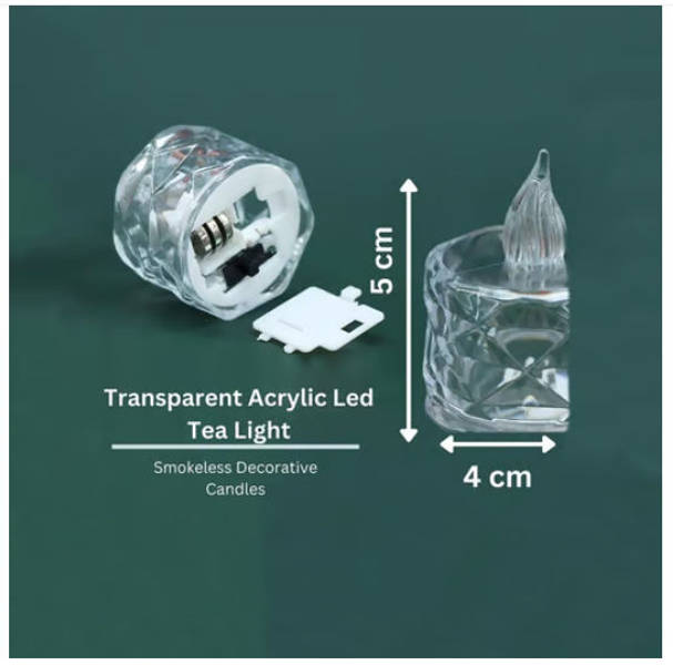 Crystal Candle Led Light - Color: Golden