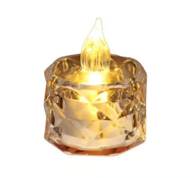 Crystal Candle Led Light - Color: Golden
