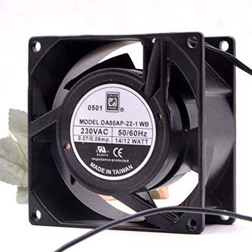 ORION OA80AP-22-1 WB 230V 0.07/0.06A 14/12W 8038mm PLASTIC Axial Cooling Fan