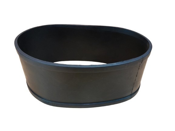 Rubber Air Lock  Black 125MM