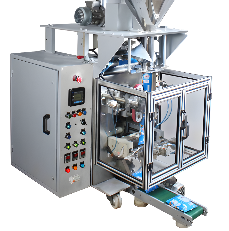 Collar Type Pouch Packaging Machine - Stainless Steel, L: 2000 Mm, W: 1150 Mm, H: 1800 Mm | 3-6 Tracks, Max Speed 4000 Pouches/hour, Electric Drive