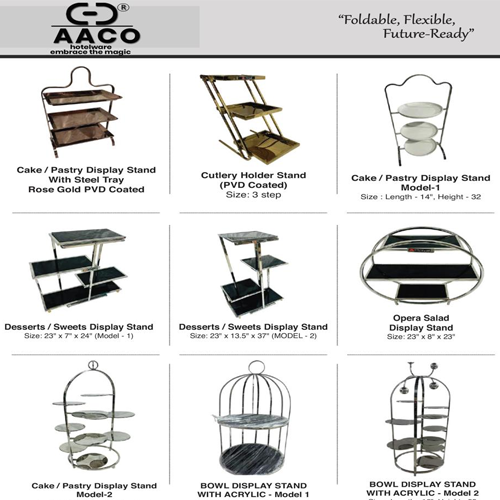 Desserts / Sweets Display Stand - Material: Stainless Steel