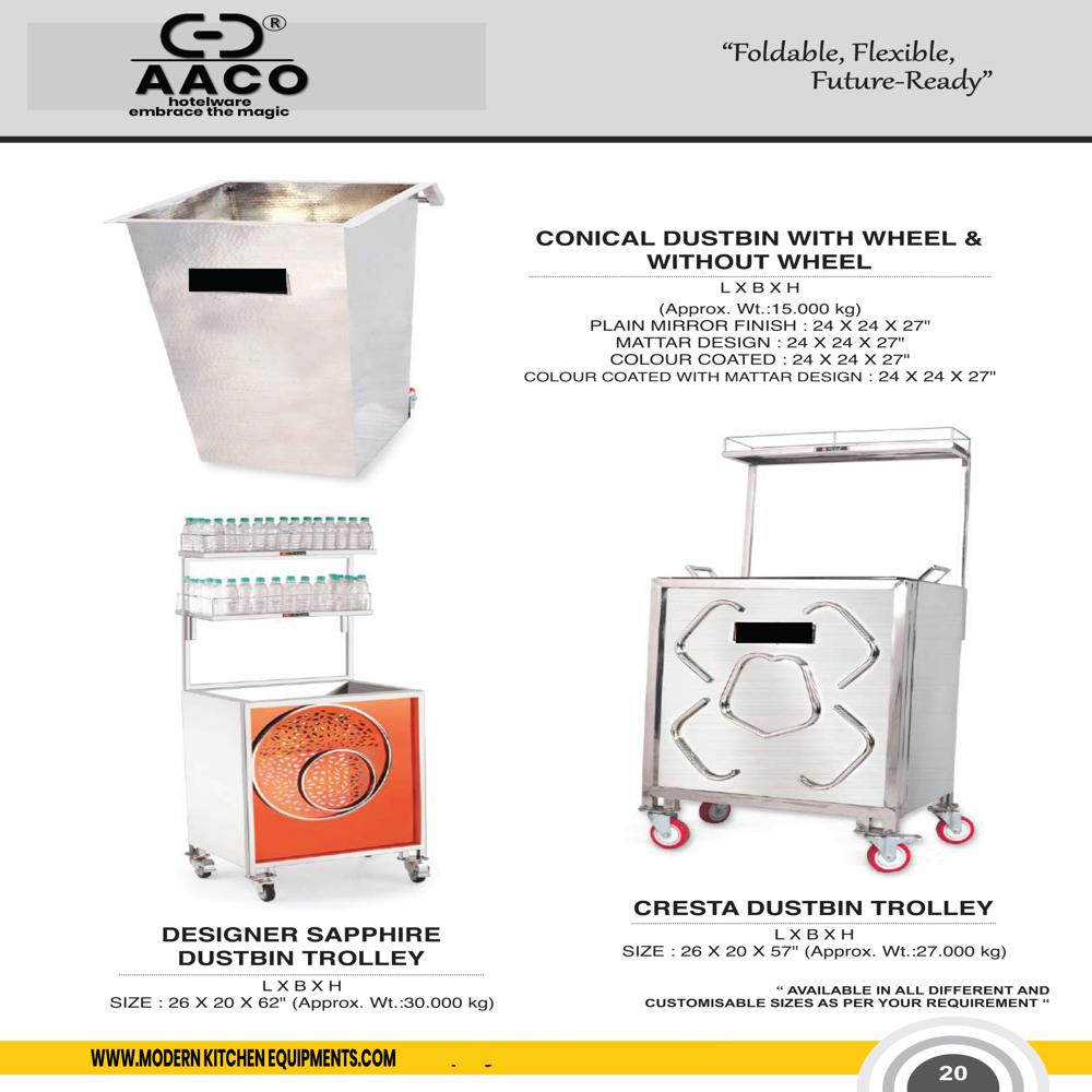 PLUTO ROUND DUSTBIN TROLLEY