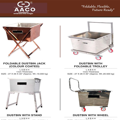 Foldable Dustbin Jack - Material: Stainless Steel