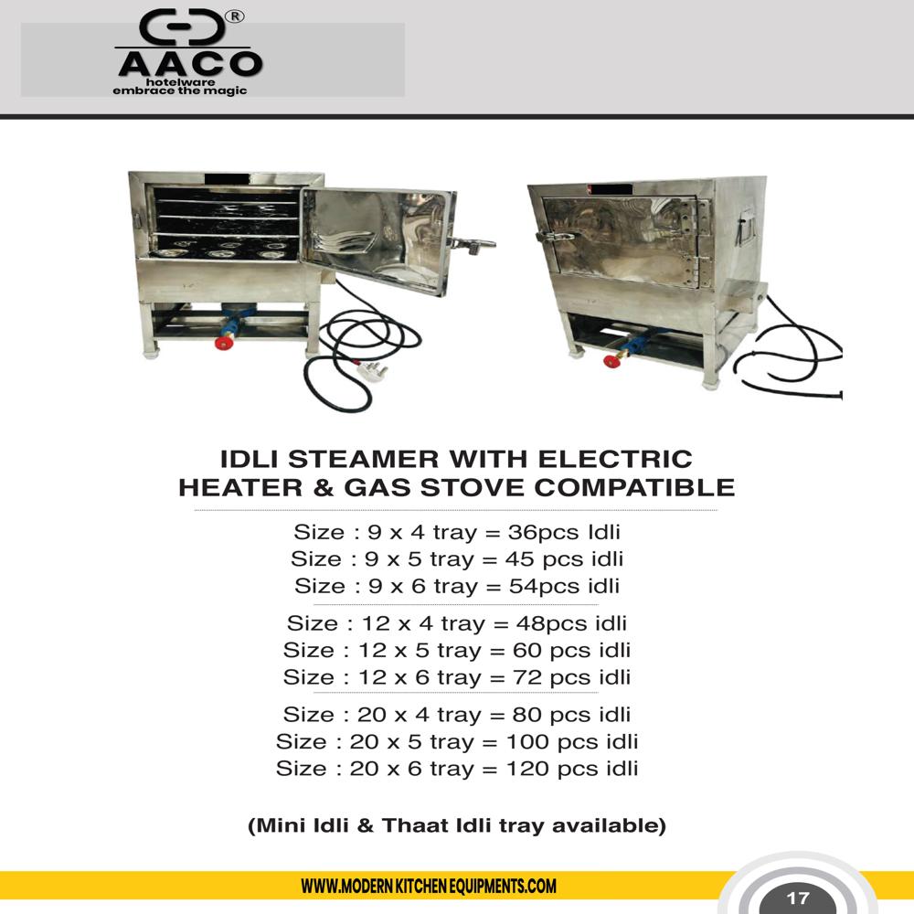 Idli Steamer With Electric Heater & Gas Stove Compatible - Material: Stainless Steel
