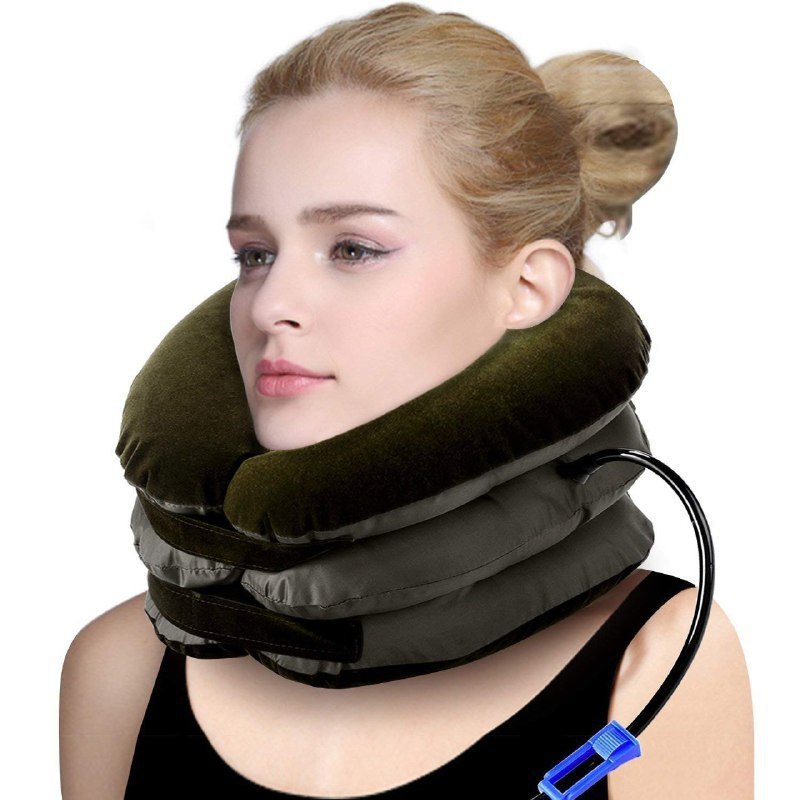 3 Layer Neck Traction Air Bag - Color: Green