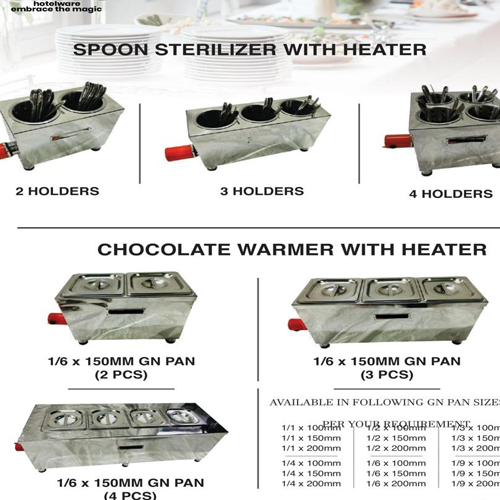 Chocolate Warmer With Heater - Material: Stainless Steel