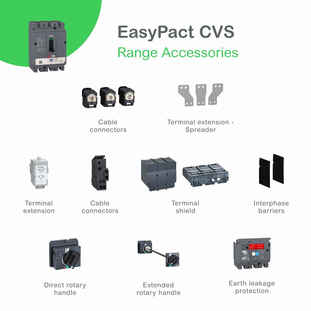 Lv516313-circuit Breaker Easypact Cvs160b, 25 Ka At 415 Vac, 160 A Rating Thermal Magnetic Tm-d Trip Unit, 4p 3d - Frequency: 50/60 Hz Hertz (Hz)