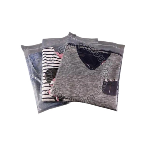 Plain Compostable Garment Bags - Color: Transparent