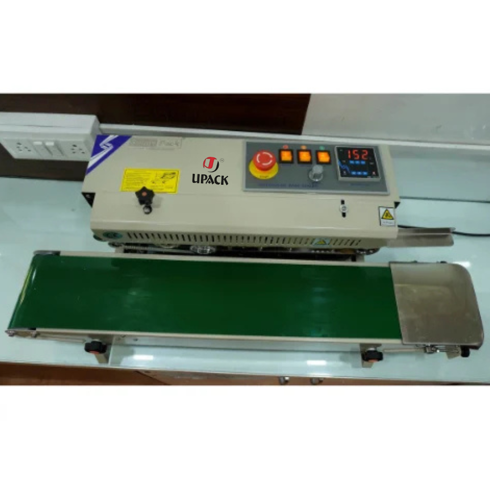 Continuous Band Sealer For Zipper Pouches And Handle Bags - Durable Stainless Steel Design | Efficient Sealing For Various Packaging Types