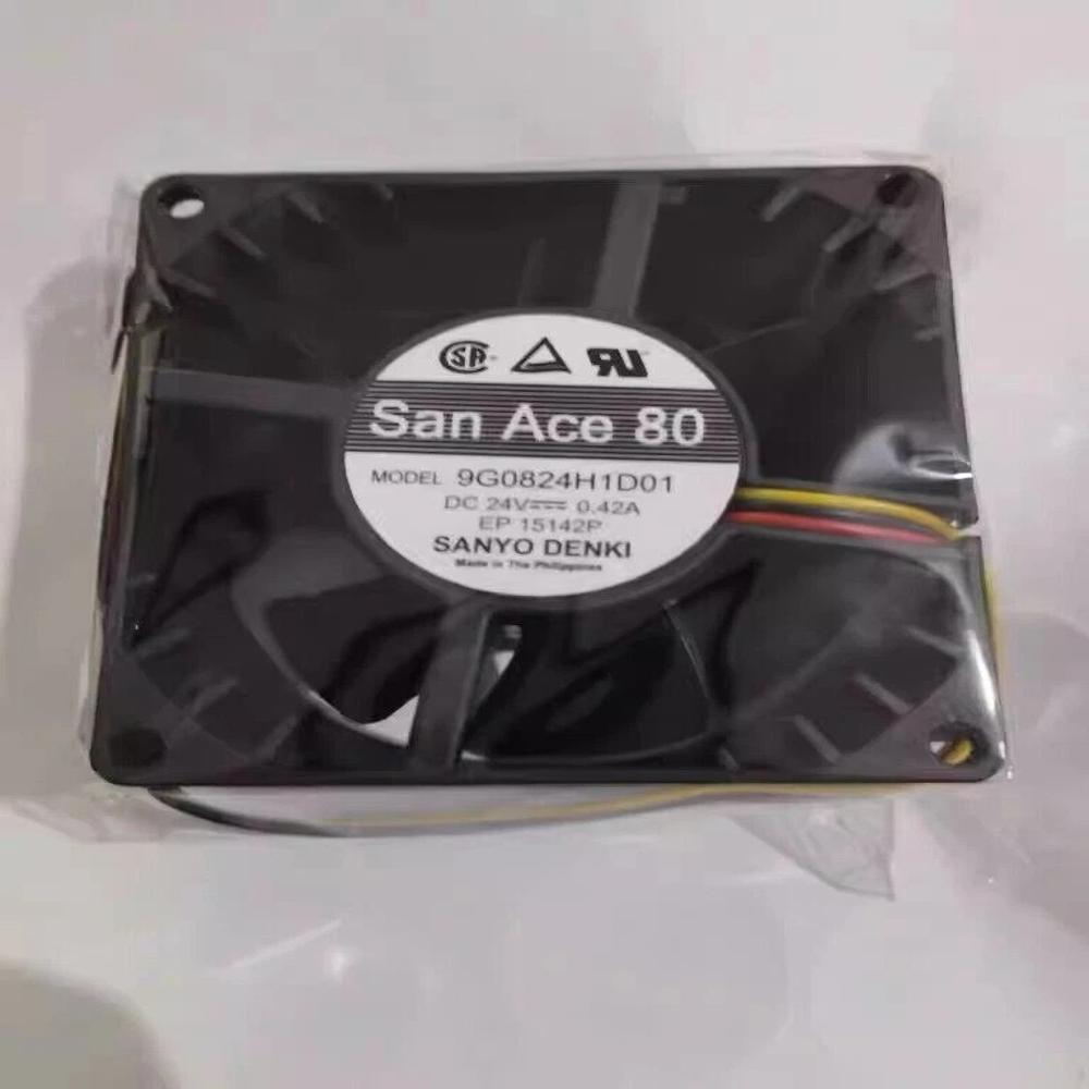 SANACE 9G0824H1D01 DC24V 0.42A 8CM 3-Wire 8038mm Silent Axial Cooling Fan