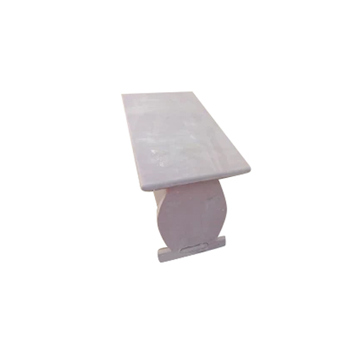 Stone Center Table - Color: White