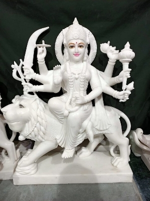 36 Inch Durga Marble Statue